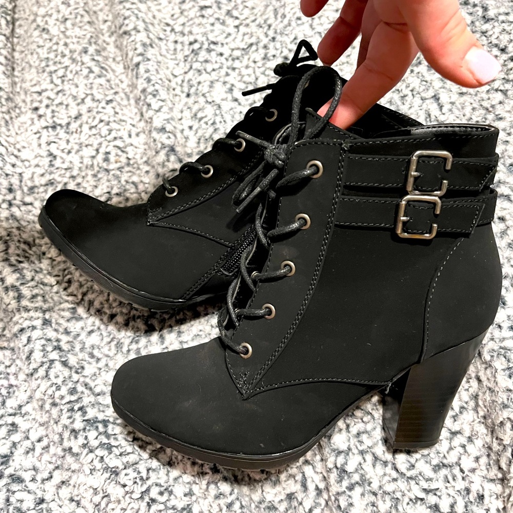 Black booties size 7